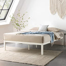 MELLOW BEST PRICE MATTRESS MODEL C STEEL HEAVY DUTY SLATS PLATFORM BED - WHITE - Like New