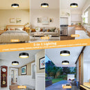 BRIGHTHOME 1-PACK FLUSH MOUNT CEILING LIGHTS - 13 INCH - BLACK/GOLD - Like New