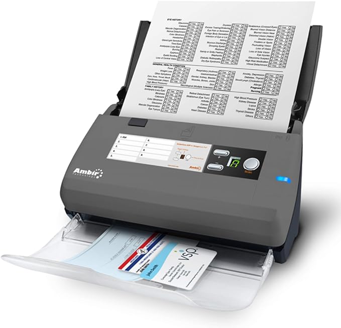 Ambir ImageScan Pro 820ix 20ppm High-Speed ADF Scanner - - Scratch & Dent