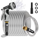 GREENER Stainless Steel Garden Hose 50ft Heavy Duty Metal Water Hose - STAINLESS Like New