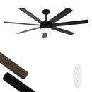 VIOSSN 62" Outdoor Ceiling Fan with Lights, 7 Reversible Blades - Black - Like New