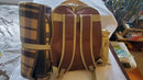KITCHEN SUPREME PICNIC 4 PERSON PICNIC BACKPACK WINE HOLDERS - BEIGE - Like New
