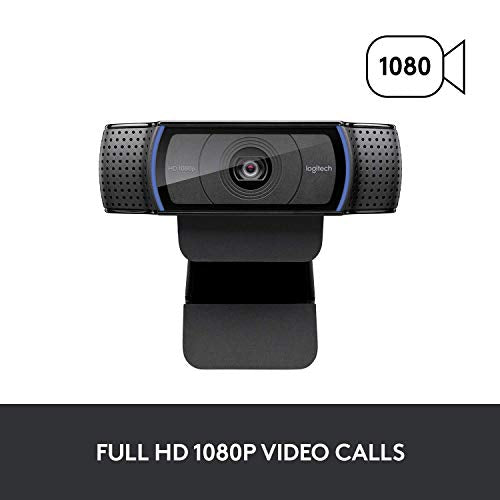 Logitech C920x HD Pro Webcam, 1080p/30fps Video Calling 960-001335 - Black - Like New