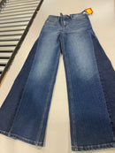 SOFIA BY SOFIA VERGARA MARGOT SEAMED WIDE LEG AVERAGE JEANS SIZE: 6 - DARK WASH - Brand New