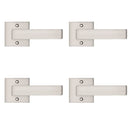 Probrico 4 Pack Contemporary Dummy Door Lever with Satin Nickel Finish - Like New