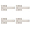 Probrico 4 Pack Contemporary Dummy Door Lever with Satin Nickel Finish - Like New