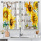 Aimego Sunflower Country Floral Kitchen Curtains - Rustic Vintage Flowers - Like New