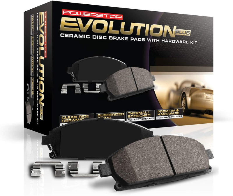 Power Stop 17-1378, Z17 Front Ceramic Brake Pads with Hardware - Black Brand New