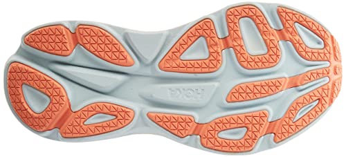 1127952 HOKA ONE ONE WOMEN'S BONDI 8 SHELL CORAL/PEACH PARFAIT SIZE 8 Like New