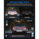 GENERIC DASH CAM, 3 CHANNEL DASH CAM, 4K+1080P DASH CAM FRONT AND INSIDE - Like New