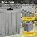 EAST OAK OUTDOOR STORAGE BOX 31 GALLON DECK BOX USE EO-DB22013 - GRAY - Like New
