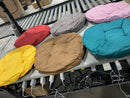 GENERIC 6 ROUND PILLOW SET - RED, YELLOW, GRAY, PINK, BROWN, GREEN - Like New