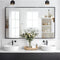 KIMREAL BATHROOM MIRROR 30X36 INCH, BLACK FRAME RECTANGLE WALL MOUNTED - BLACK - Like New