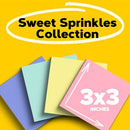 POST-IT GREENER NOTES, 3X3 IN, 24 PADS, PASTEL COLORS - SWEET SPRINKLES - Brand New