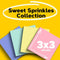 POST-IT GREENER NOTES, 3X3 IN, 24 PADS, PASTEL COLORS - SWEET SPRINKLES - Brand New