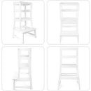 WishaLife Kids Kitchen Step Stool with Safety Rail, Children Standing Tower - Brand New