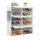 KOUSI Portable Shoe Rack Organizer 24 Pair Tower Shelf Storage Cabinet - White - Like New
