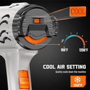 MAXXHEAT HEAT GUN - COOL MODE 100℉~1200℉ WITH DUAL FUSES HOT AIR GUN - ORANGE - Like New