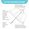 TOTES ADULT CLEAR BUBBLE UMBRELLA WITH DOME CANOPY AND LIGHTWEIGHT WIND RAIN - Brand New