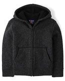 THE CHILDREN'S PLACE BOYS SHERPA ZIP UP HOODIE SIZE: MEN M BLACK - Brand New