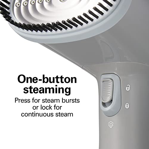 HAMILTON BEACH HANDHELD GARMENT STEAMER FOR CLOTHES, 11557 - GRAY/BLUE - Like New