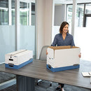 Bankers Box STOR/FILE Medium-Duty Storage Boxes, FastFold (00704) - Blue/White - Brand New