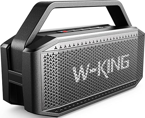 W-KING Portable Loud Speakers Subwoofer 60W(80W Peak) Waterproof D9-1 - BLACK Like New