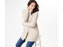 ARAN CRAFTS MERINO WOOL CARDIGAN WITH BUTTON CLOSURE - SIZE: 2XS - PARSNIP - Like New