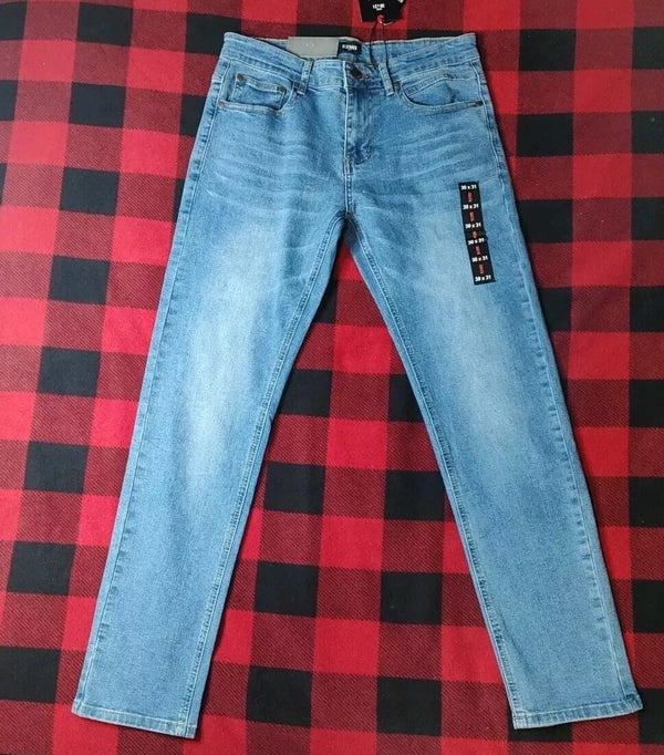 BLU ROCK BLU STRETCH MEN’S DENIM FLEX JEANS - SIZE: MEN 30X31 - LIGHT BLUE - Brand New