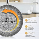 MICHELANGELO 10" & 12" Stone Frying Pan Set 100% APEO & PFOA-Free B09KLK2HTT - Like New