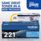Brother Genuine Toner Cartridge TN221C Replacement - Cyan - Brand New