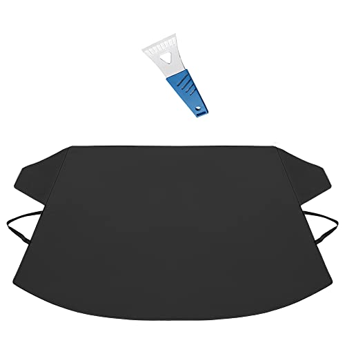 TAPHA EXTRA LARGE 68.5" X 43" WINDSHIELD SNOW COVER FOR ICE & SLEET - BLACK - Brand New