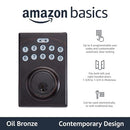 AMAZON BASICS ELECTRONIC KEYPAD DEADBOLT DOOR LOCK KEYLESS ENTRY - OIL BRONZE - Brand New