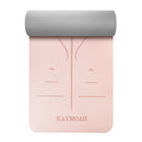 KAYMOAH Yoga Mat with Alignment Marks 72"L x 24"W x 2/5" Thick (Pink) - Brand New