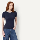 AMAZON ESSENTIALS WOMEN'S SHORT-SLEEVE CREWNECK T-SHIRT 2-PACK BURGUNDY/NAVY M - Like New