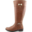 KAREN SCOTT WOMENS DELIEE2 LEATHER ALMOND TOE KNEE HIGH, SIZE WOMEN 6.5, COGNAC - Like New