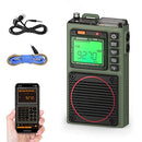 RADDY RF75A PORTABLE SHORTWAVE RADIO WIRE ANTENNA - RECHARGEABLE, ARMY GREEN - Like New