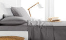 Milano Collection 100% Egyptian Cotton 4 PC Sheet Set Queen Silver - Like New
