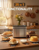 MERIOR 25-IN-1 BREAD MAKER WITH VISIBLE LID 2LB AUTOMATIC MACHINE BM901 - BLACK - Like New