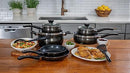 PAULA DEEN PD12PASSBK 12 PIECE COOKWARE SET - BLACK - Like New