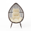 CHRISTOPHER KNIGHT HOME TEARDROP WICKER LOUNGE CHAIR CUSHION STYLISH - BROWN - Like New