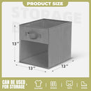 STORAGEIDEAS STORAGE CUBES 13" CUBE STORAGE BINS CLEAR WINDOW SET OF 6 - GRAY - Brand New