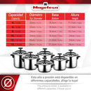 Magefesa Star Recta Pressure Cooker 14L, 18/10 Stainless Steel - Silver - Brand New