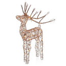 ALPINE CORPORATION 35" TALL OUTDOOR RATTAN REINDEER LAWN DECORATION - AUH164 - Like New