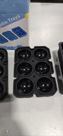 MEIDONG ICE CUBE TRAYS, 3 PACK FOOD-GRADE SILICONE ICE CUBE TRAYS - BLACK - Like New