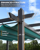 Garvee 10x10 ft Outdoor Retractable Pergola with Canopy and Side Mesh Screen - Like New