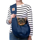 TOMKAS SMALL DOG SLING CARRIER - ZIPPER POCKET & ADJUSTABLE STRAP - 3-10 LB - Brand New