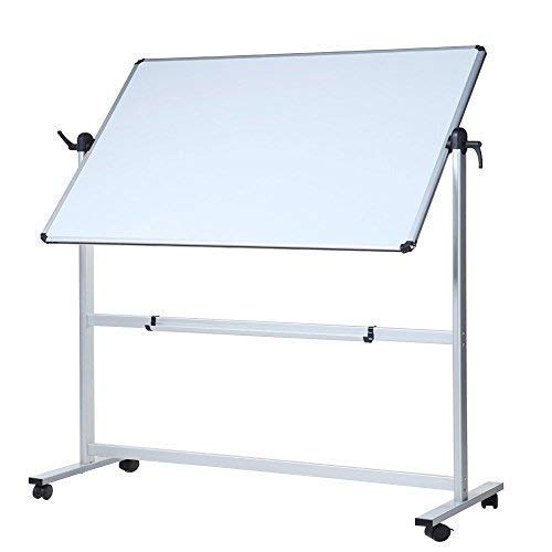 VIZ-PRO DOUBLE-SIDED MAGNETIC MOBILE WHITEBOARD 48 X 36 IN, ALUMINIUM - WHITE - Like New