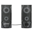 MANHATTAN USB POWERED RBG GAMING SPEAKERS STEREO SPEAKERS 168359 - BLACK - Like New