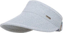 LIVINGSTON SUN VISORS FOR WOMEN SUN HAT WIDE BRIM UV PROTECTION - LIGHT BLUE - Like New